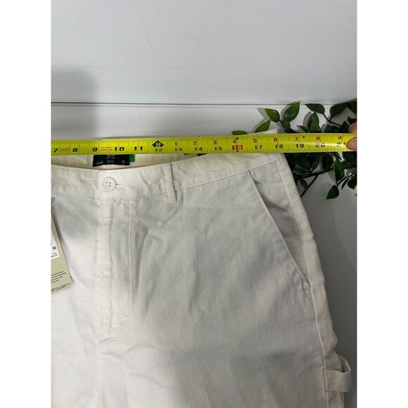 Dockers Womens Carpenter Pants High Straight Fit Linen Blend Size 33 - Picture 12 of 16